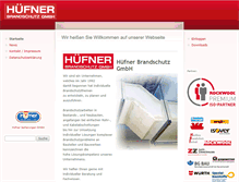 Tablet Screenshot of huefner-brandschutz.de